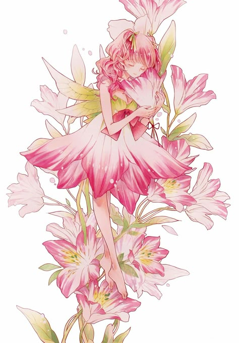 Fairy Drawings, Fantasy Creatures Art, Mythical Creatures Art, Arte Fantasy, Flower Fairy, Fairy Art, Dreamy Art, 판타지 아트, 영감을 주는 캐릭터