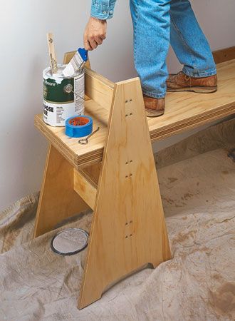 Pallet Deck Diy, Woodsmith Plans, Plywood Diy, Saw Horses, Pallet Deck, Deck Diy, Plywood Projects, Saw Horse, Woodworking Chair