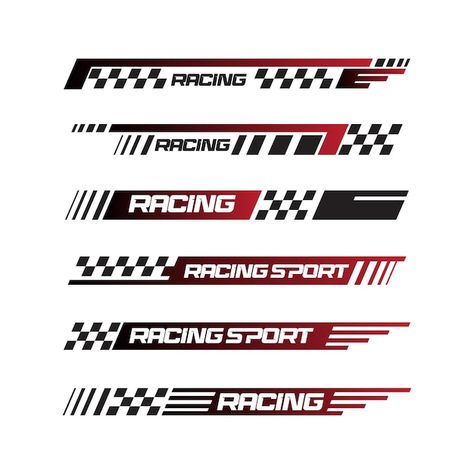 Vector sport racing stripes car stickers... | Premium Vector #Freepik #vector Race Car Design Graphics, Racing Stickers, Racing Logo, Racing Design, Racing Car Design, Car Vector, Joker Art, Art Gallery Wallpaper, Parking Design