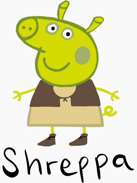 Shreppa #shrek #peppa #fyp Funny Peppa, Preppy Peppa, Peppa Pig Memes, Shrek Funny, Peppa Pig Funny, Pig Pictures, Pepa Pig, Cute Funny Pics, Funny Cartoons Jokes