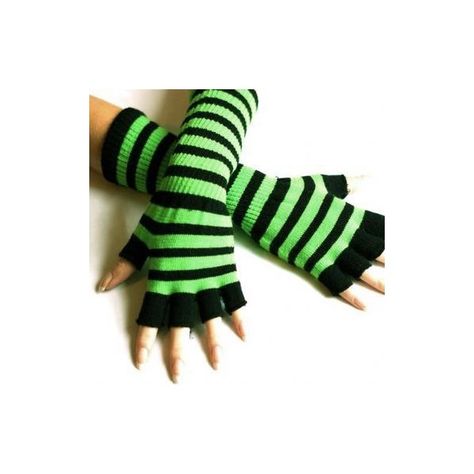 Black and Green Striped Long Emo Fingerless Gloves ($9.62) Striped Fingerless Gloves, Black Fingerless Gloves, Striped Gloves, Long Fingerless Gloves, Green Gloves, Gloves Long, Alt Clothes, Gloves Fingerless, Amazing Clothes