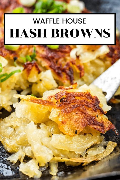 Waffle House Hash Browns Loaded Recipes, Hashbrown Waffles, Crispy Hashbrowns, How To Make Waffles, Hashbrown Recipes, Recipes With Few Ingredients, Waffle House, Hash Brown, Quick Easy Recipes