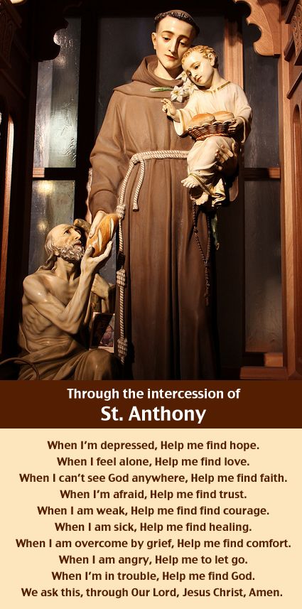 A prayer through the intercession of Saint Anthony