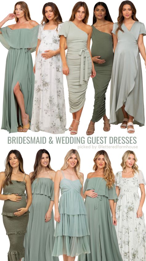 Green Maternity Bridesmaid Dress, Mother Of The Bride Sage Green, Sage Wedding Guest Dress, Bump Friendly Wedding Guest Dress, Wedding Green Bridesmaid Dresses, Sage Green Maternity Dress, Pregnant Bridesmaid Dress, Dress To Wear To Wedding, Pregnant Wedding Guest Outfit