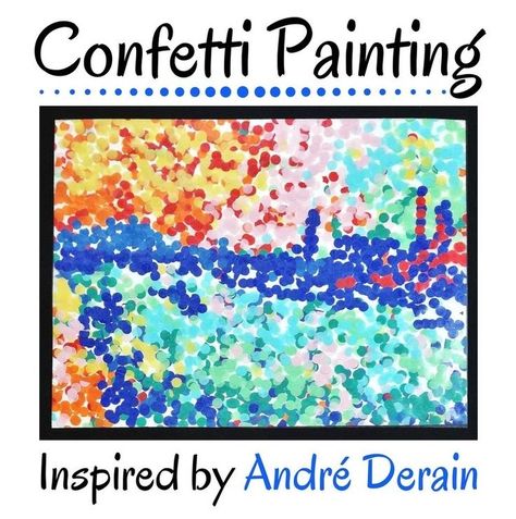 Teach kids about fine art with this beautiful collage project based on the work of Andre Derain. Confetti Painting, Famous Artists For Kids, Andre Derain, Collage Project, André Derain, Beautiful Collage, Artists For Kids, Art Lessons Elementary, Middle School Art