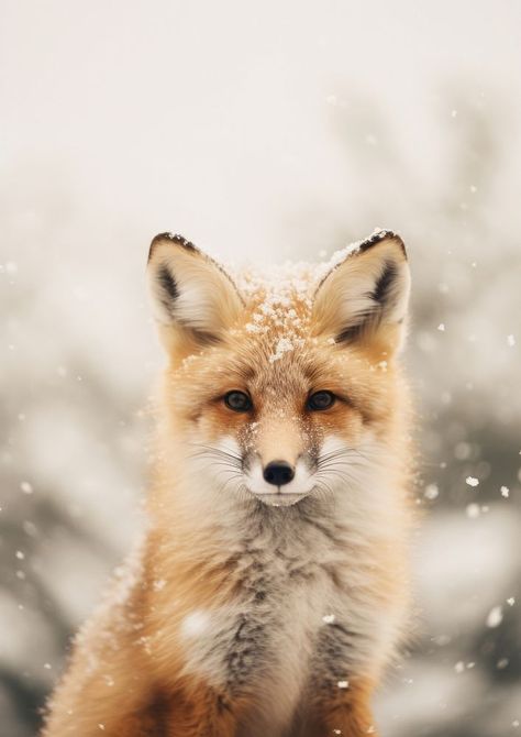 Fox with snow wildlife animal mammal. | free image by rawpixel.com / Boom Fox In Snow, Fox In The Snow, Winter Wildlife, Fox Photography, Foxes Photography, Snow Photography, Afrocentric Art, Winter Animals, Aesthetic Background