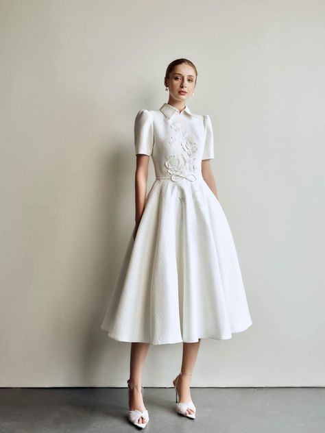 Modern Filipiniana Wedding Guest, Filipiniana For Oath Taking, Terno Filipiniana Wedding Dresses, Filipiana Dress Modern Classy Beige, Barong Dress Modern, Modern Filipiniana Wedding Dress, Modern Filipiniana Dress Knee Length, Filipiniana Dress Modern Simple, Filipiniana Dress Modern