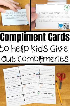 Help kids speak with kindness more often and give compliments to others with these free compliment cards printable cards from Coffee and Carpool. These ideas are a great way to make somebody's day. Respect Lessons, Give Compliments, School Readiness Activities, Giving Compliments, Kindness Challenge, Compliment Cards, English Curriculum, Kindness Activities, How To Teach Kids