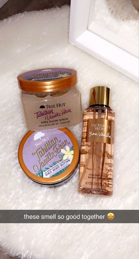 Tree Hut Vanilla Bean, Tree Hut Aesthetic, Vanilla Scented Shower Routine, Vanilla Shower Products, Vanilla Bean Perfume, Vanilla Scent Aesthetic, Vanilla Shower Routine, How To Smell Like Vanilla, Tree Hut Tahitian Vanilla Bean