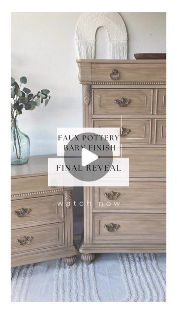 𝐂𝐢𝐞𝐫𝐚 𝐁𝐫𝐚𝐭𝐭𝐚𝐢𝐧 ✨ 𝐃𝐈𝐘 & 𝐅𝐮𝐫𝐧𝐢𝐭𝐮𝐫𝐞 𝐅𝐥𝐢𝐩𝐩𝐢𝐧𝐠 on Instagram: "Faux pottery barn finish!!   You all voted for it and I made it happen. This was my first time trying this technique and it turned out even better than I imagined.  I did redo the nightstand once but it was all worth it.   Follow along for a how to video coming soon 🫶🏼  #fauxpotterybarn #fauxwood #potterybarnfinish #behr #homedepot #vintagedresser #zebraweeklypick #ipainteditpretty #beforeandafter #furnitureflip #oahuhawaii #oahu #designer" Pottery Barn Diy Furniture, Diy Pottery Barn Finish, Pottery Barn Stain Diy, Pottery Barn Seadrift Finish Diy, Pottery Barn Finish Diy, Pottery Barn Paint Finish, Pottery Barn Furniture Diy, Faux Pottery, Nightstand Redo