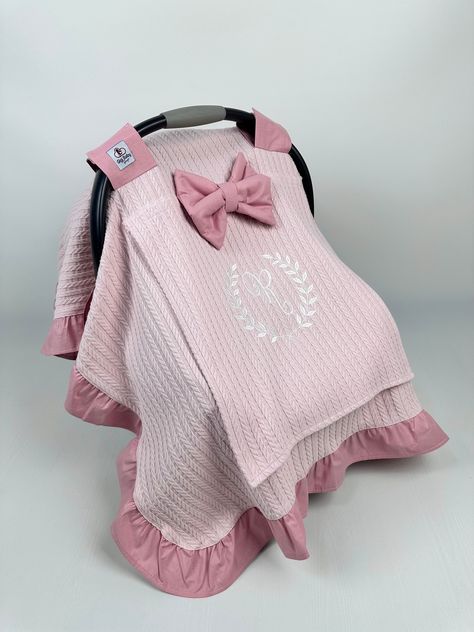 Baby Girl Car Seat, Baby Grandma, Grandma Clothes, Gift Embroidery, Car Seat Canopy, Girl Car, Personalized Baby Shower Gifts