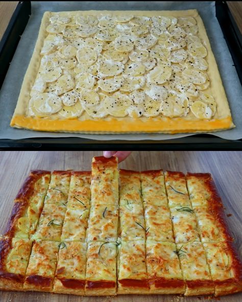 Flaky Potato and Cheese Pie - Greenku Recipes Potato Cheese, Cheese Pie, Cheese Pies, Potato, Fondant, Pastry, Pie, Cheese