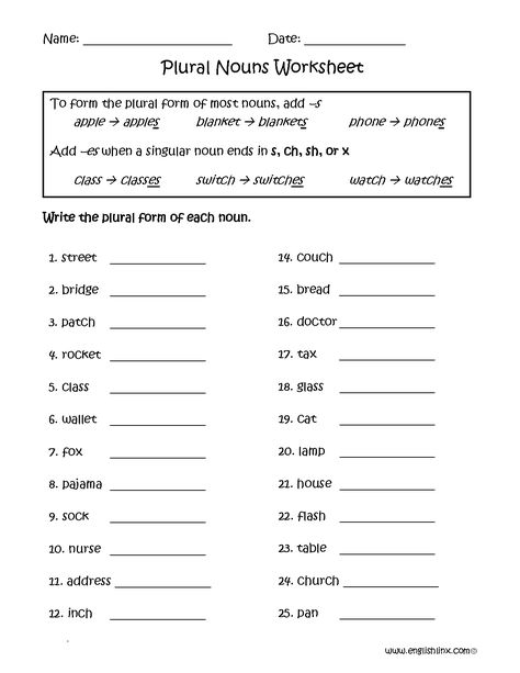 Plural Nouns Worksheets Plural Forms Worksheet, Singular Nouns And Plural Nouns, Singular To Plural Worksheet, Singular And Plural Nouns Worksheet, Plural Nouns Exercises, Singular Plural Worksheets For Class 2, Plural Nouns Worksheet Grade 3, Regular Plural Nouns Worksheet, Making Words Plural