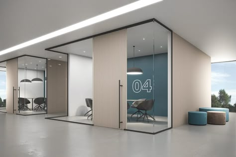 Glass Wall Systems, Small Office Design Interior, Rooms Interior, Meeting Room Design, Glass Hardware, Industrial Office Design, Office Interior Design Modern, Modern Office Interiors, Office Meeting Room