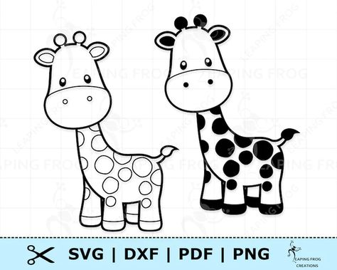 Animals Outline, Outline Stencil, Giraffe Clipart, Giraffe Svg, Bear Coloring Pages, Bear Clipart, Image Svg, Cute Giraffe, Baby Giraffe