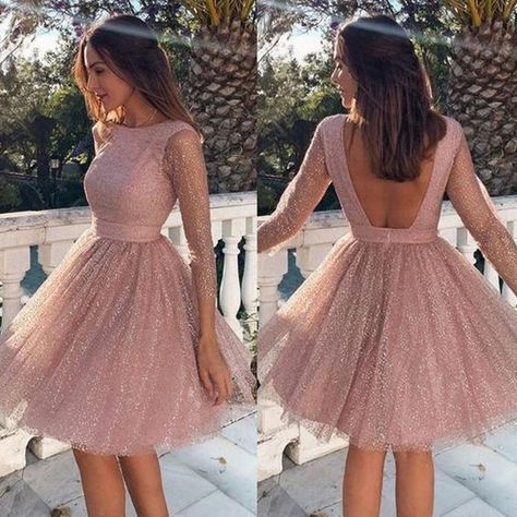 Prom Dress Black, Elegant Dresses Short, Long Sleeve Homecoming Dresses, Choli Dress, Pink Homecoming Dress, Outfits Dresses, Homecoming Dresses Long, Prom Dresses For Teens, Evening Dresses Short