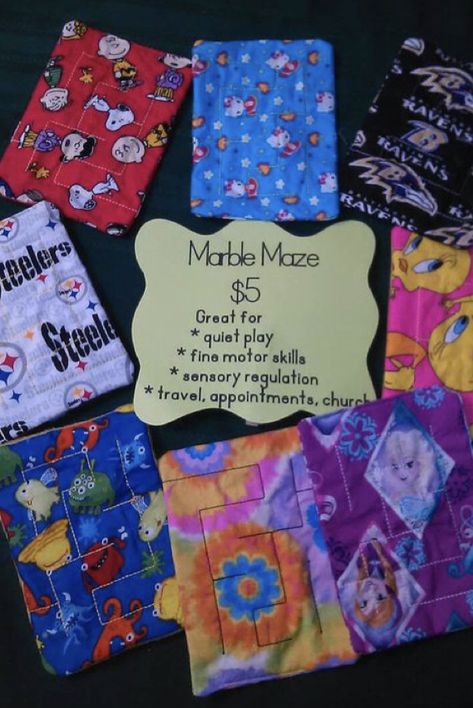 Sensory Items, Diy Fidget Toys, Marble Maze, Quiet Play, Fidget Blankets, Fidget Quilt, Operation Christmas Child, Etsy Fabric, Small Sewing Projects