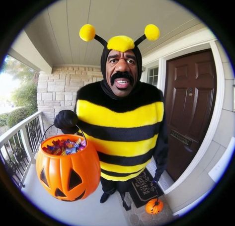 A Man, Bee, Candy, Halloween