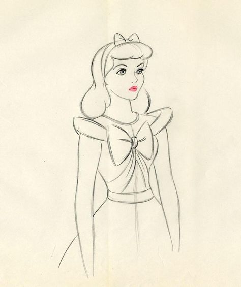 auction.howardlowery.com: Disney CINDERELLA Marc Davis Scene Animation Drawing CINDERELLA in Gown Made by Birds + Mice, 1950 Marc Davis Disney, Drawing Cinderella, Cinderella Sketch, Scene Animation, Cinderella Drawing, Marc Davis, Background Disney, Cinderella 1950, Cinderella Art