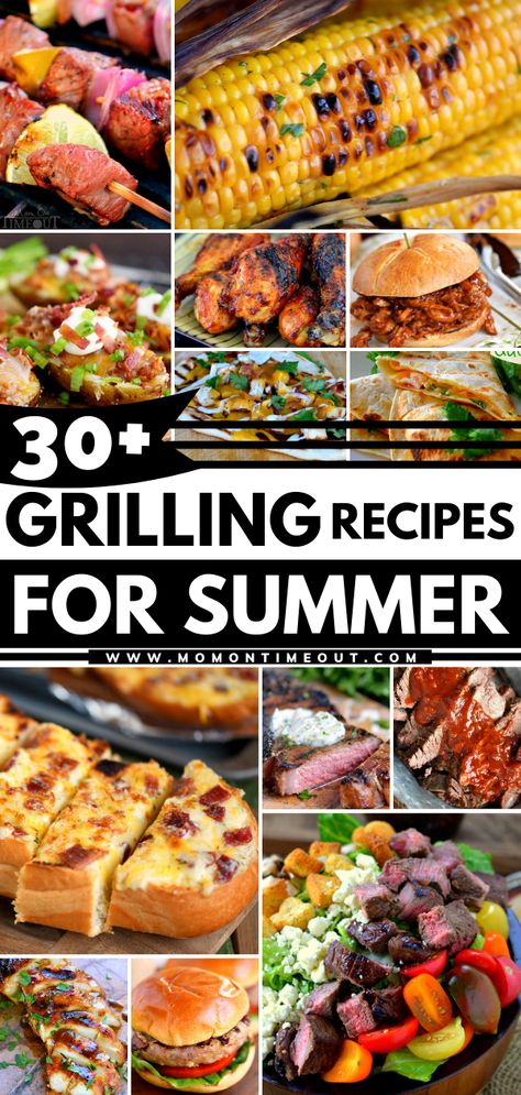 31 Grilling Recipes for Summer Easy Summer Dinner Recipes Grill, Easy Meals On The Grill, Food To Cook On The Grill, Grilling Menu Ideas Summer, Easy Grill Food, Easter Grilling Ideas, Grilling Out Ideas, Summer Bbq Meals, Sunday Grilling Ideas