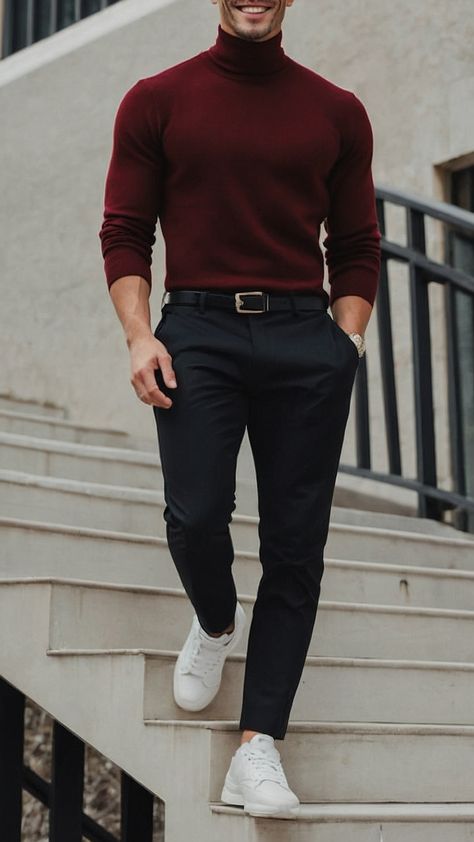 Looking for the perfect Men's Christmas outfit for all occasions - classy formal casual black party formal casual formal classy Explore a variety of styles for formal holiday parties Green pictures included Men Fashion Party Outfits, Old Money Christmas Outfit Men, Smart Casual Christmas Outfit, Formal Men’s Christmas Outfit, Maroon Turtle Neck Outfit Men, Christmas Formal Outfit Men, New Years Mens Outfits, Black Man Classy Outfit, Formal Outfit For Men Classy