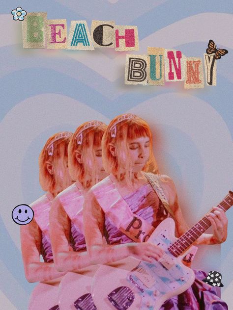 Beach Bunny Poster Prints, Lili Trifilio, Band Prints, Different Types Of Aesthetics, Prettiest Women, Bunny Poster, Collage Des Photos, Gorillaz Art, Music Vibes