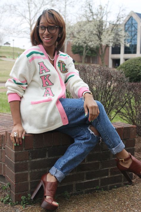 Classic cardigan #followprettypearlsinc AKA 1908 Aka Pajamas, Alpha Kappa Alpha Jackets, Alpha Kappa Alpha Paraphernalia, Alpha Kappa Alpha Sorority Paraphernalia, Alpha Woman, Skee Wee, Divine 9, Aka Sorority, Alpha Phi Alpha