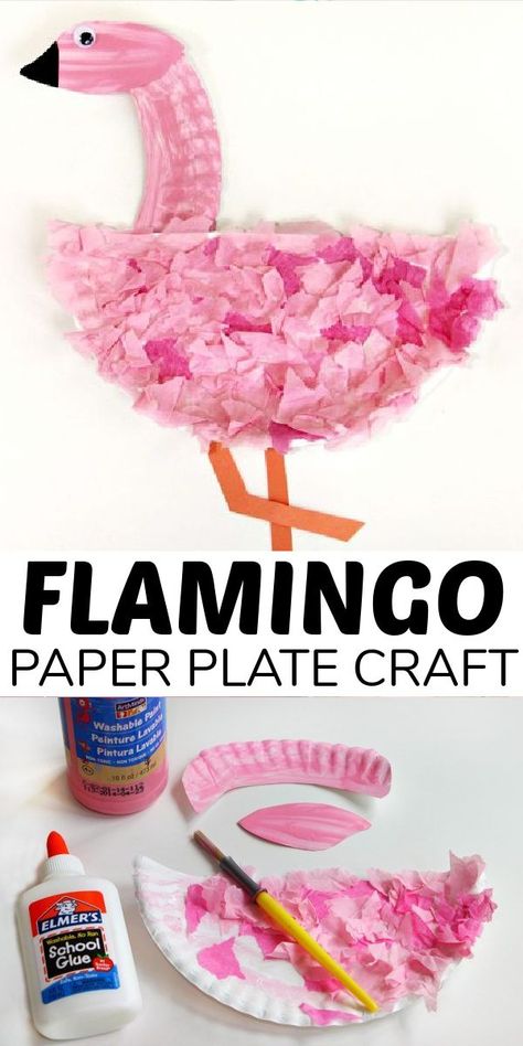 Make this pretty pink flamingo paper plate craft with kids. Paper Plate Flamingo Craft, Flamingo Crafts For Preschoolers, Preschool Flamingo Crafts, Flamingo Art Preschool, Flamingo Art Project, Flamingo Preschool Craft, Flamingo Preschool Activities, Flamingo Crafts For Toddlers, Flamingo Art For Kids