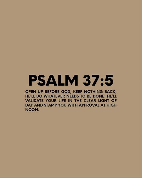 Psalms 37 5, Bible Widget, Psalms Quotes, Psalm 37 5, Quotes Sports, Mental Note, Gods Plan Quotes, Scripture Journal, Jesus Videos