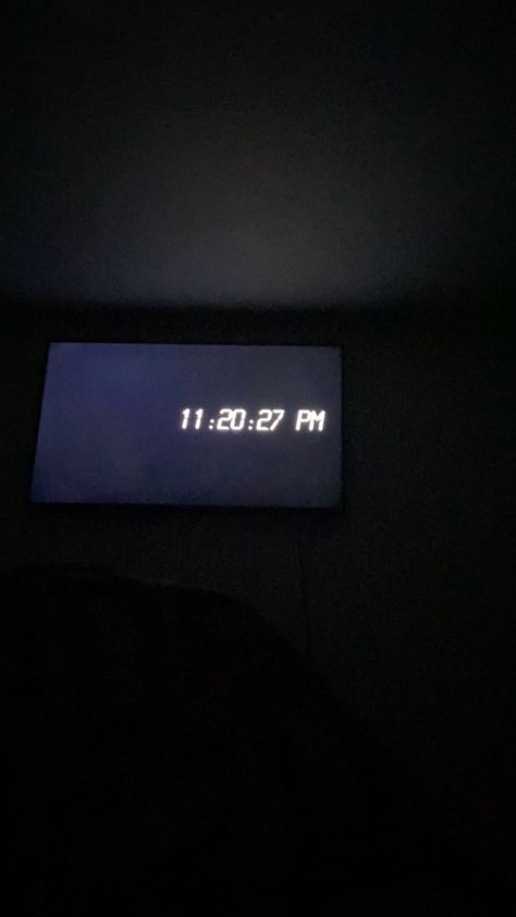 Dark room, dark screen, time displayed, late at night, 11:20pm, aesthetically pleasing, you can feel the vibe Late Night Vibes, Dark Screen, Room Dark, Late At Night, Night Vibes, Dark Room, The Vibe, Night Aesthetic, Screen Time