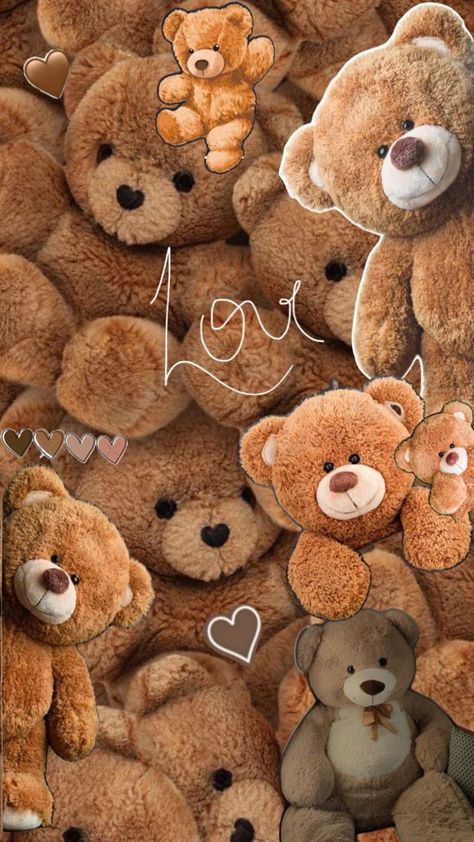 Wallpaper Vintage Brown, Don't Touch My Phone Wallpapers Cute, Teddy Love, Cute Teddy Bear Pics, Cute Wallpapers For Android, Wallpaper Iphone Boho, Teddy Bear Wallpaper, Jelly Wallpaper, Whatsapp Wallpaper Cute