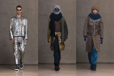 SOLID HOMME FW23 Wants You to Enter the Void | Hypebeast Enter The Void, 2023 Fw, Paris Fashion Week Men, Knitted Balaclava, Masculine Style, Workwear Trousers, The Void, Letterman Jacket, Woo Young