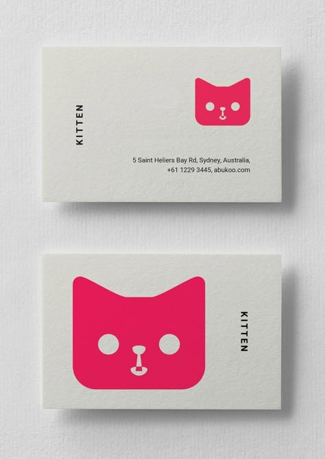 Business Card Templates Cat Business Ideas, Cat Card Design, Ux Designer Business Card, Cat Business Card, Modern Business Card Design Creative, Namecard Design Creative, Name Card Design Creative, Visit Card Ideas, Personal Cards Design