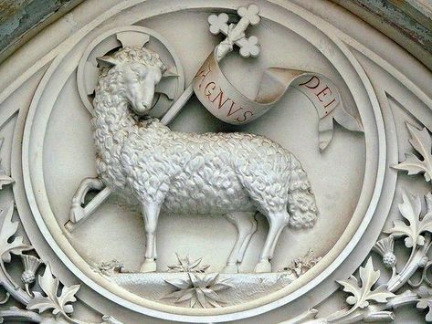 Angus Dei, Catholic Liturgical Calendar, Church Furniture, Stained Glass Church, Agnus Dei, Fibre And Fabric, Christian Symbols, Biblical Art, Plaster Art