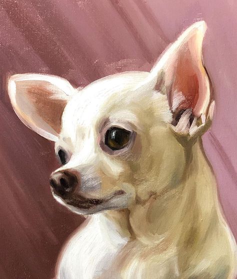 Chihuahua Drawing, Painting A Portrait, Cute Dog Drawing, Pet Portrait Paintings, Chihuahua Art, Sunrise Art, Instagram Painting, 강아지 그림, Chihuahua Love