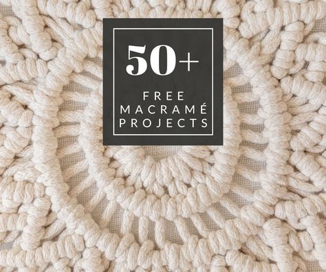 Here you will find 50 free macramé projects for beginners to advanced crafters. Macrame Placemat Pattern Free, Macrame Hot Pads, Macrame Pot Holder, Macrame Xmas, Macrame Room Divider, Macrame Rug, Free Macrame Patterns, Boho Macrame Wall Hanging, Macrame Bracelet Diy