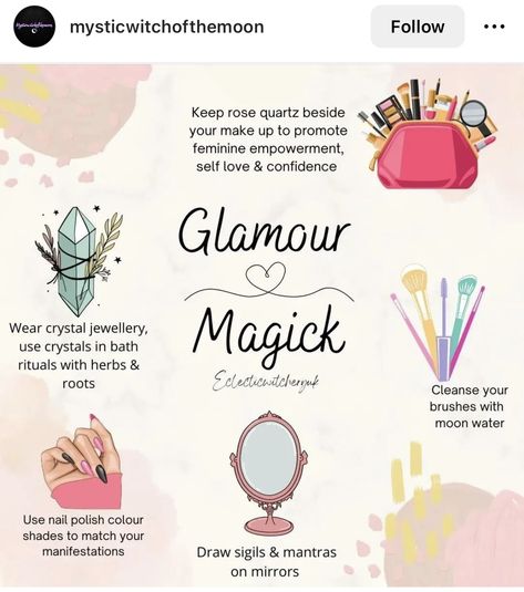 Perfume Spells Witchcraft, How To Be Magical, Glamour Magic Aesthetic, Glamour Witch Aesthetic, Glamor Witch, Glamour Witchcraft, Glamor Magic, Hyperfeminine Aesthetic, Witch's Altar