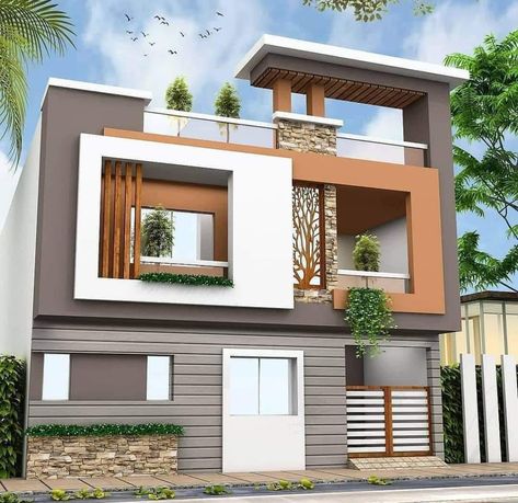 House Elivesan Design, Front Building Design, Luxury House Design, 2 Storey House Design, House Outer Design, Small House Elevation, Small House Front Design, House Balcony Design, Modern Small House Design