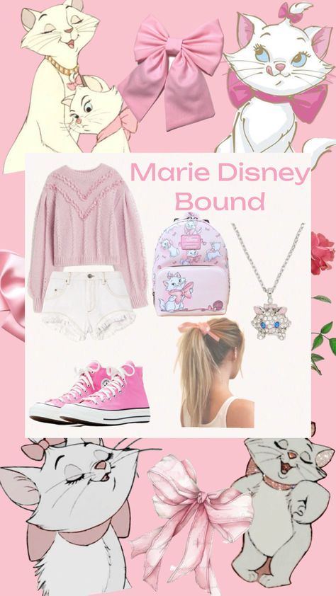 Aristocats Outfit, Marie Disneybound, Marie Cat, Disney Cats, Marie Aristocats, Disney Outfit, Disney Bounding, Disney Bound Outfits, Disney Costumes