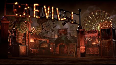 Scary Carnival, Scary Circus, Carnival Aesthetic, Circus Wallpaper, Circus Background, Haunted Carnival, Creepy Circus, Images Terrifiantes, Circus Aesthetic