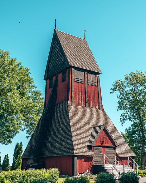 Bell tower of old kyrka uppsala Travel To Sweden, Travel Sweden, Uppsala Sweden, Travel In Europe, Sweden Travel, Air Museum, Place To Visit, Travel Illustration, Northern Europe