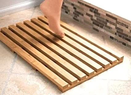 Wooden Shower Mat, Wooden Bathmat, Bamboo Bath Mats, Bamboo Floor, Wooden Bath, Bamboo Bathroom, Wooden Bathroom, Bamboo Flooring, Toilet Covers