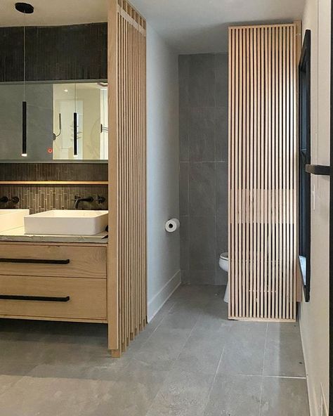 Modern Townhome, Hidden Toilet, Minimal Life, German Village, Bathroom Redesign, En Suite Bathroom, Bathroom Renos, Laundry In Bathroom, House Bathroom