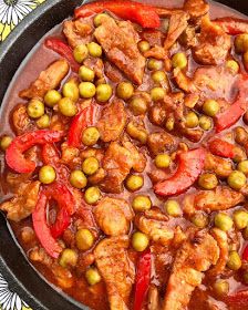 Casa Baluarte Filipino Recipes: Pork Guisantes Filipino Afritada, Pork Guisantes Recipe, Sweet Peas Recipe, Pork And Peas, Pork Afritada, Recipe Filipino Food, Filipino Pork Recipes, Filipino Recipe, Peas Recipe