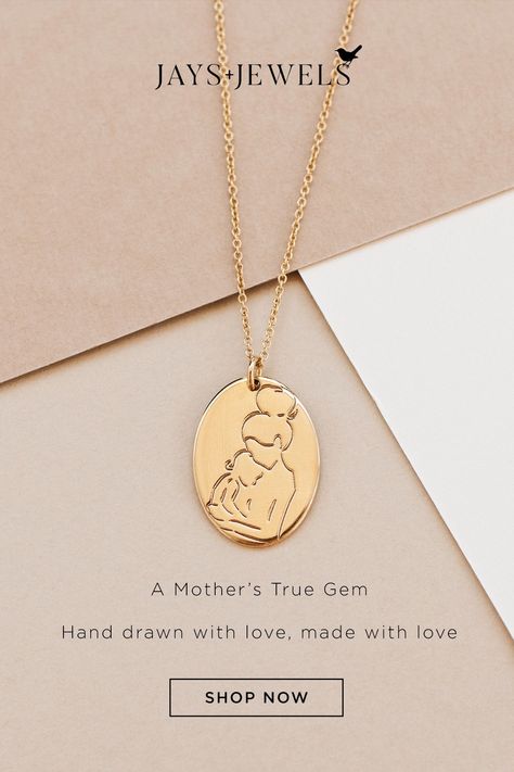 Empowering Jewelry, Necklaces For Mom, Mothers Day Jewelry, A Mother's Love, Open Heart Necklace, Fancy Jewellery Designs, Oval Necklace, Gold Pendant Jewelry, White Gold Chains