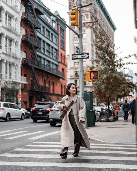 last outfit before I chopped my hair 💇🏻‍♀️ haircut vlog will be up this Sunday 10 am est wearing @lafayette148ny sweater @cosstores trousers @cosstores coat @lemaire_official bag @byfar_official boots @jcrew earrings #fallfit #nyc #styleandsenses #ootd Fall Fit, Hair Haircut, My Hair, J Crew, Hair Cuts, Ootd, Trousers, Boots, Hair