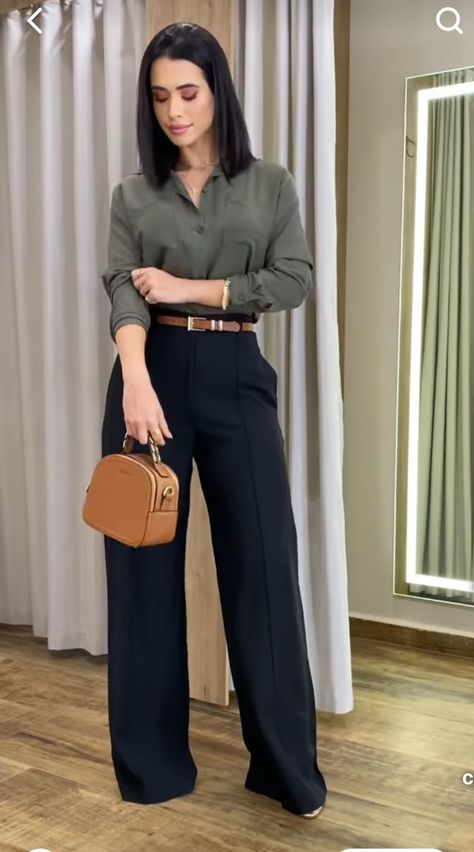 Dressing Down Dress Pants, Womens Slacks Outfits Classy, Oath Ceremony Citizenship Outfit, Shein Outfits Classy, Office Clothes Women Business Chic, Office Formals For Women, Medium Contrast Outfits, Outfits Con Pans, Formal Outfits For Women Office Wear