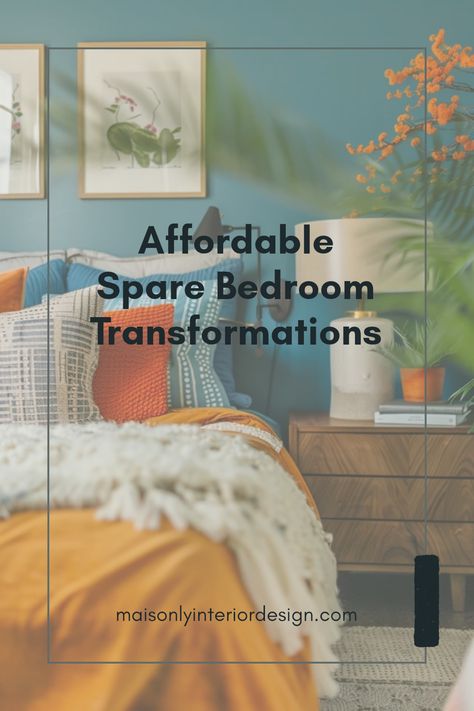 This pin showcases budget-friendly spare bedroom transformations using stylish and functional design techniques. Inspired makeover ideas highlight storage solutions and decor tips for an inviting space. Spare Bedroom Ideas Guest Rooms, Spare Bedroom Ideas, Under Bed Organization, Bedroom Makeovers, Affordable Bedding, Simple Projects, Clever Storage Solutions, Online Interior Design, Spare Bedroom