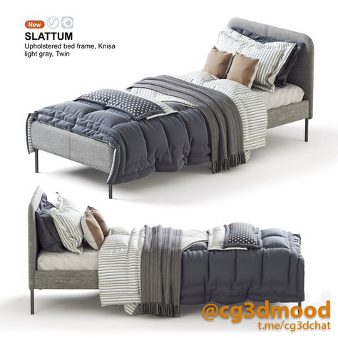 Ikea Slattum, Bed Extension, Grown Up Bedroom, Bed 3d, Bed Interior, Bed Price, Lexington Home, Ikea Bed, Twin Bed Frame