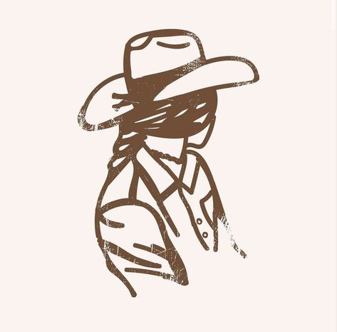 Cowgirl Sketch Line Art Cowgirl, Cowgirl Doodles, Cowgirl Doodle, Cowgirl Sketch, Western Doodles, Western Cartoon, Second Rodeo, Luxury Logo Design, Hand Drawn Logo